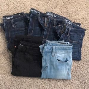 6 pairs of American eagle hi rise jeggings!!